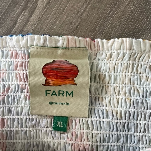 Farm Rio Macaw Wind Smocked Crop Top Beaded NEW​​​​ - Picture 5 of 9